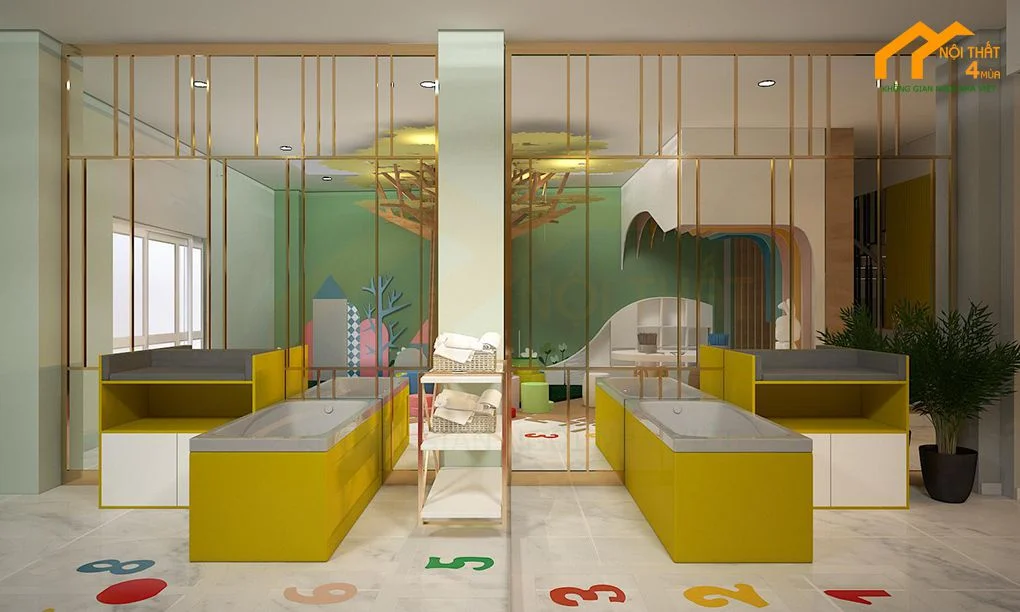 Mẫu thiết kế spa mẹ và bé
