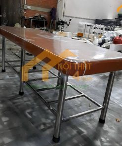 Giường spa inox nệm cam