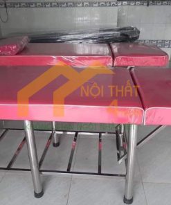 Giường spa inox gập đầu