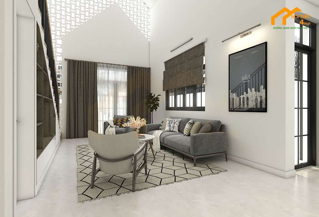 Mẫu phòng khách nhà cấp 4 hiện đại Mẫu phòng khách nhà cấp 4 hiện đại