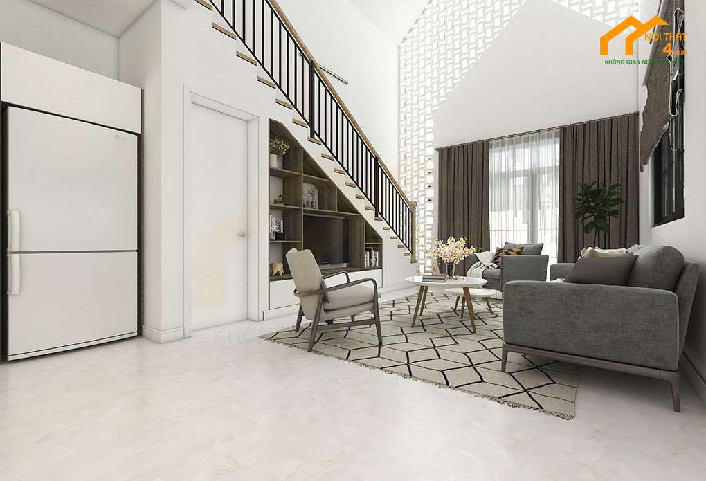 Mẫu phòng khách nhà cấp 4 hiện đại Mẫu phòng khách nhà cấp 4 hiện đại