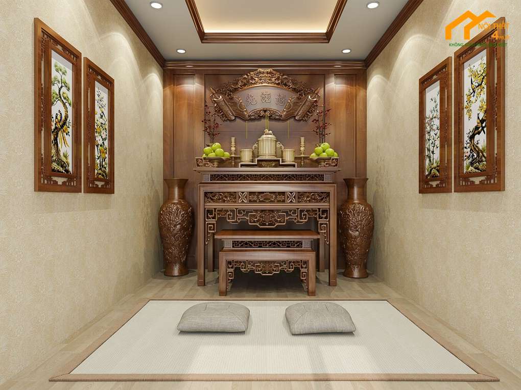 Phòng thờ - Thiết kế nội thất căn hộ chung cư 120m2