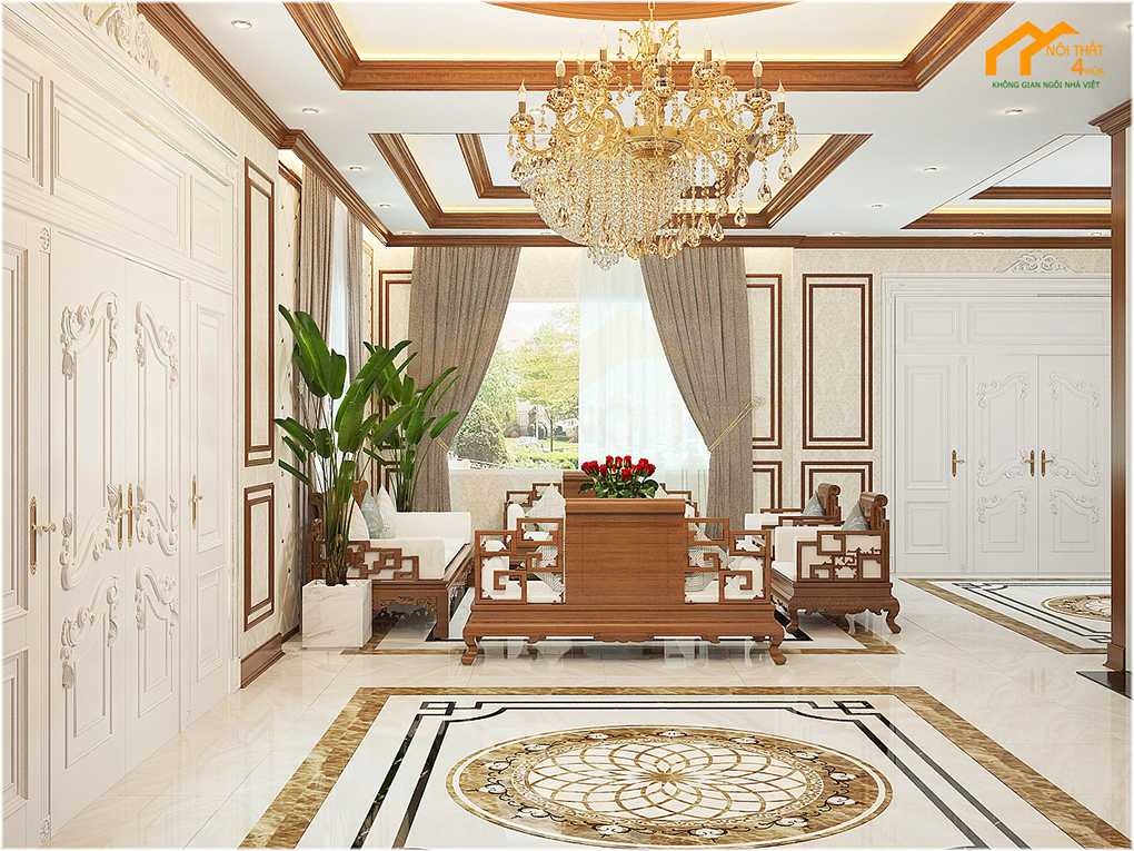 Mẫu phòng khách bằng gỗ tự nhiên sang trọng Mẫu phòng khách bằng gỗ tự nhiên sang trọng