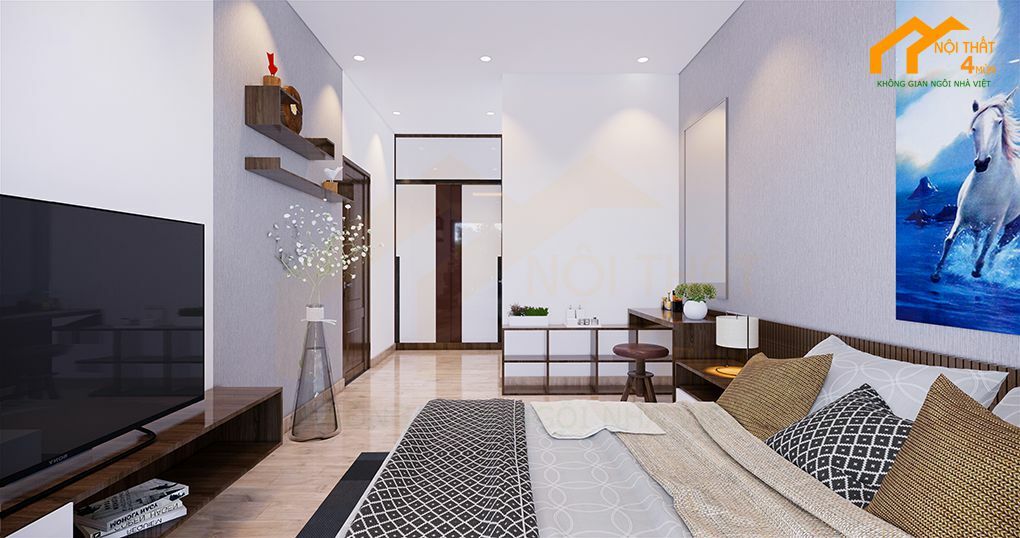 Mẫu thiết kế nội thất nhà phố hiện đại đơn giản