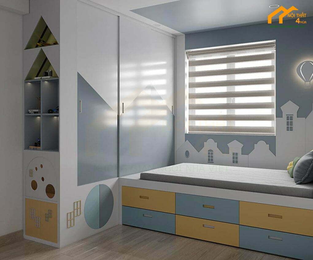 Mẫu phòng ngủ 2 bé hiện đại Mẫu phòng ngủ 2 bé hiện đại