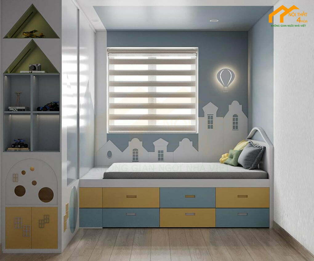 Mẫu phòng ngủ 2 bé hiện đại Mẫu phòng ngủ 2 bé hiện đại