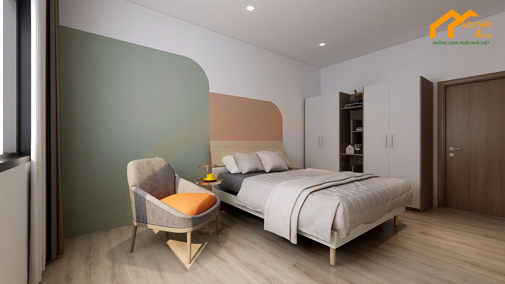 Phòng ngủ 3 - Thiết kế nội thất căn hộ chung cư 130m2