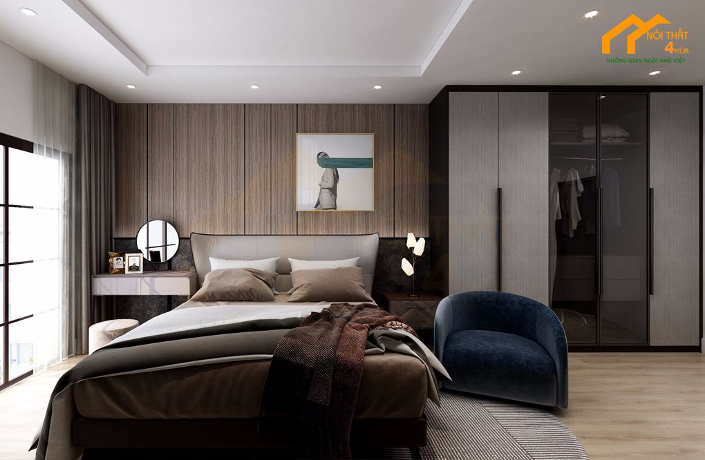 Phòng ngủ - Thiết kế nội thất căn hộ chung cư 130m2