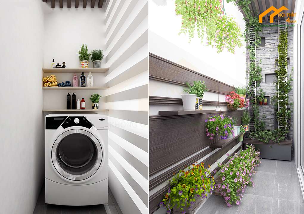 Căn hộ chung cư Thảo Điền 52m2 2PN 14 Ban công - Thiết kế căn hộ chung cư 50m2 đẹp