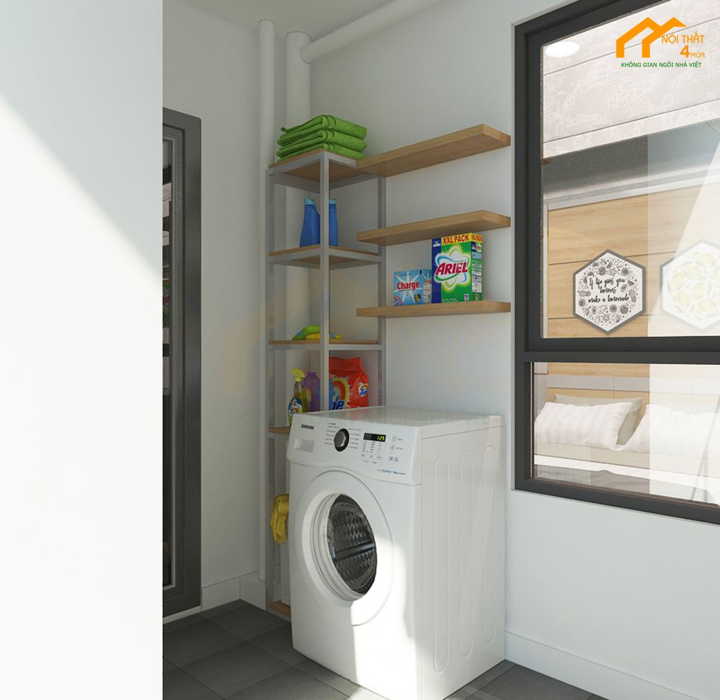 Ban công - Thiết kế nội thất căn hộ chung cư 60m2