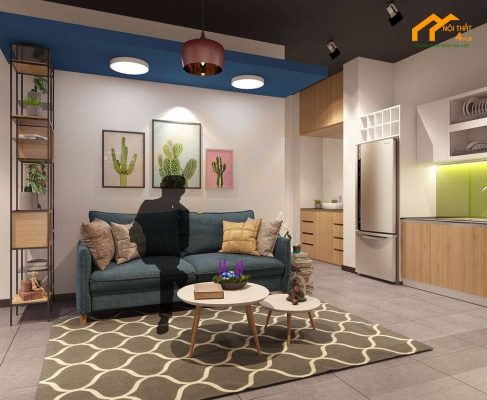Phòng khách - Thiết kế nội thất căn hộ sudio