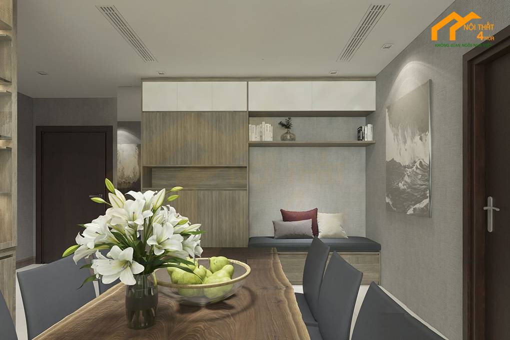 Căn hộ Saigon South 95m2 3PN 8 Phòng bếp - Thiết kế nội thất chung cư 95m2 đẹp