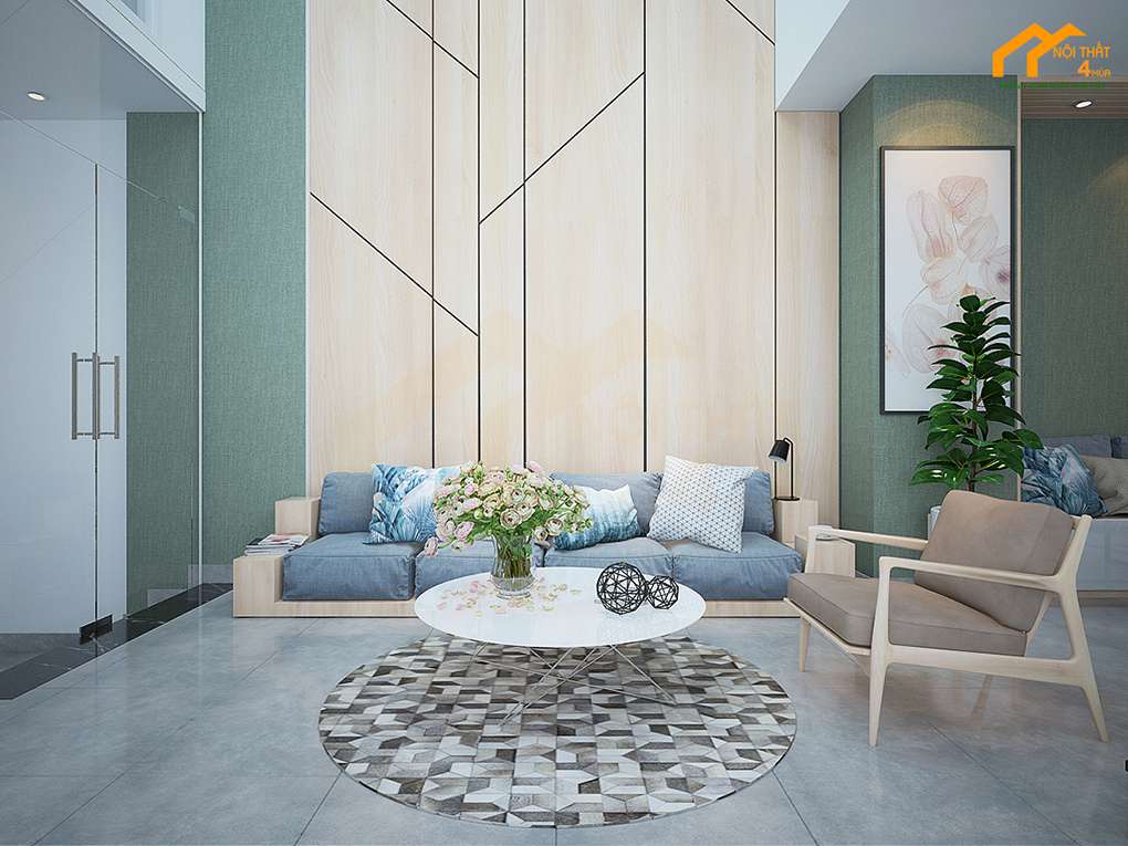 Mẫu phòng khách nhà ống đẹp hiện đại Mẫu phòng khách nhà ống đẹp hiện đại