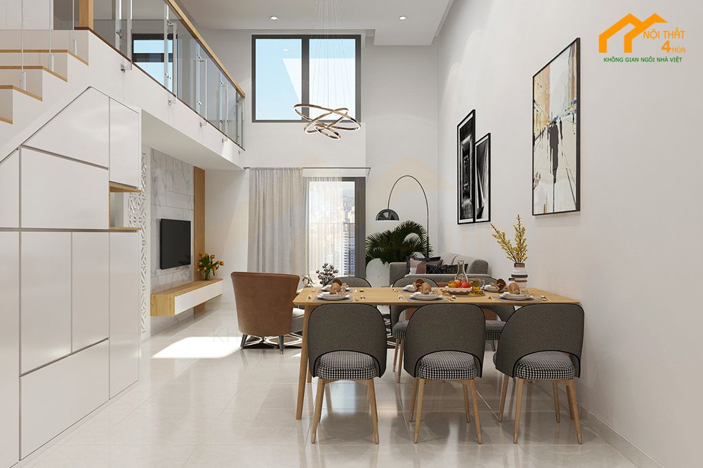 Căn hộ chung cư La Astoria 85m2 2PN 3 Phòng khách - Thiết kế nội thất chung cư 85m2