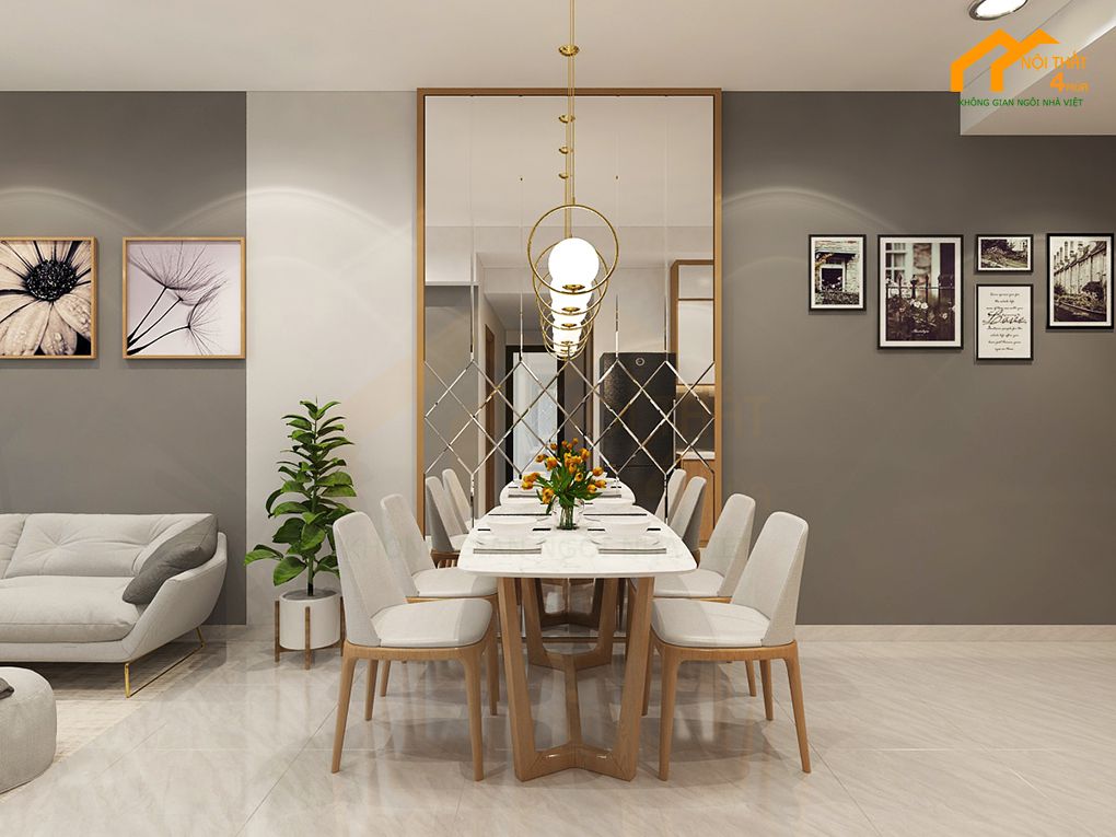 Phòng ăn - Thiết kế nội thất căn hộ chung cư 60m2