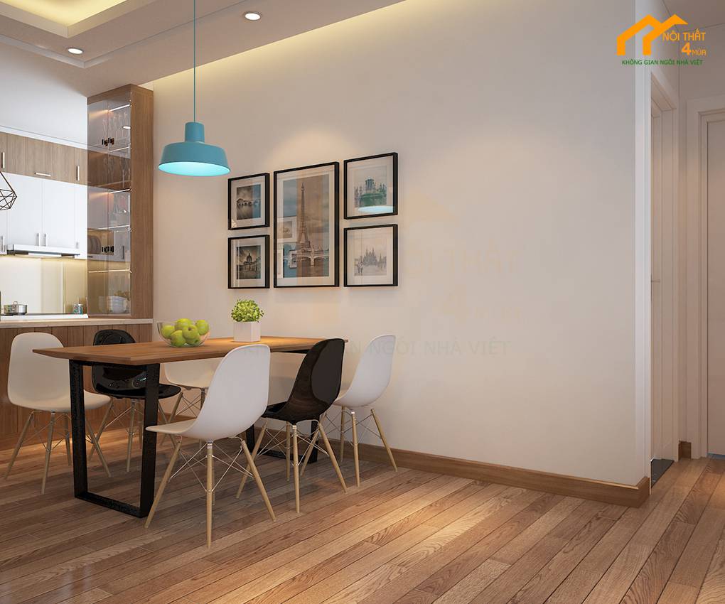 Căn hộ chung cư Saigon Town 65m2 2PN 5 Bàn ăn - Thiết kế nội thất căn hộ 65m2