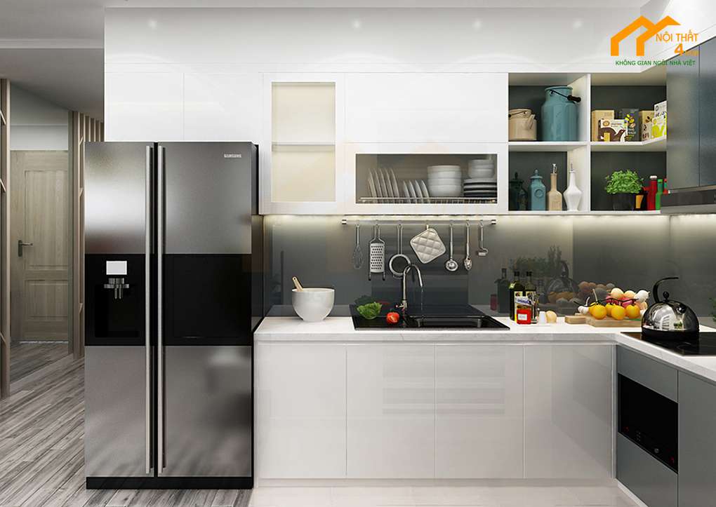 Căn hộ chung cư Thảo Điền 52m2 2PN 5 Phòng bếp - Thiết kế căn hộ chung cư 50m2 đẹp