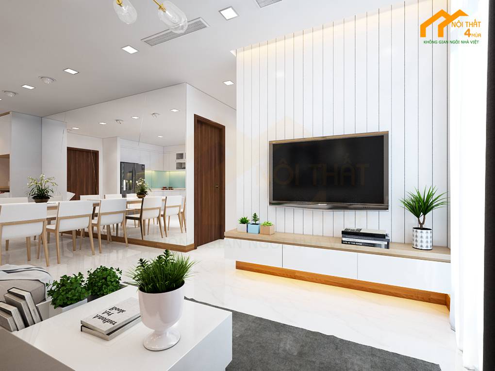 Mẫu phòng khách gam màu sáng hiện đại Mẫu phòng khách gam màu sáng hiện đại