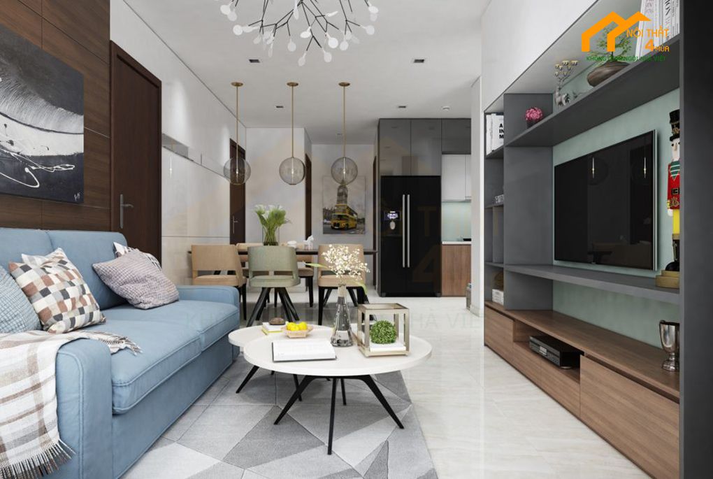 Thiết kế nội thất căn hộ chung cư 75m2