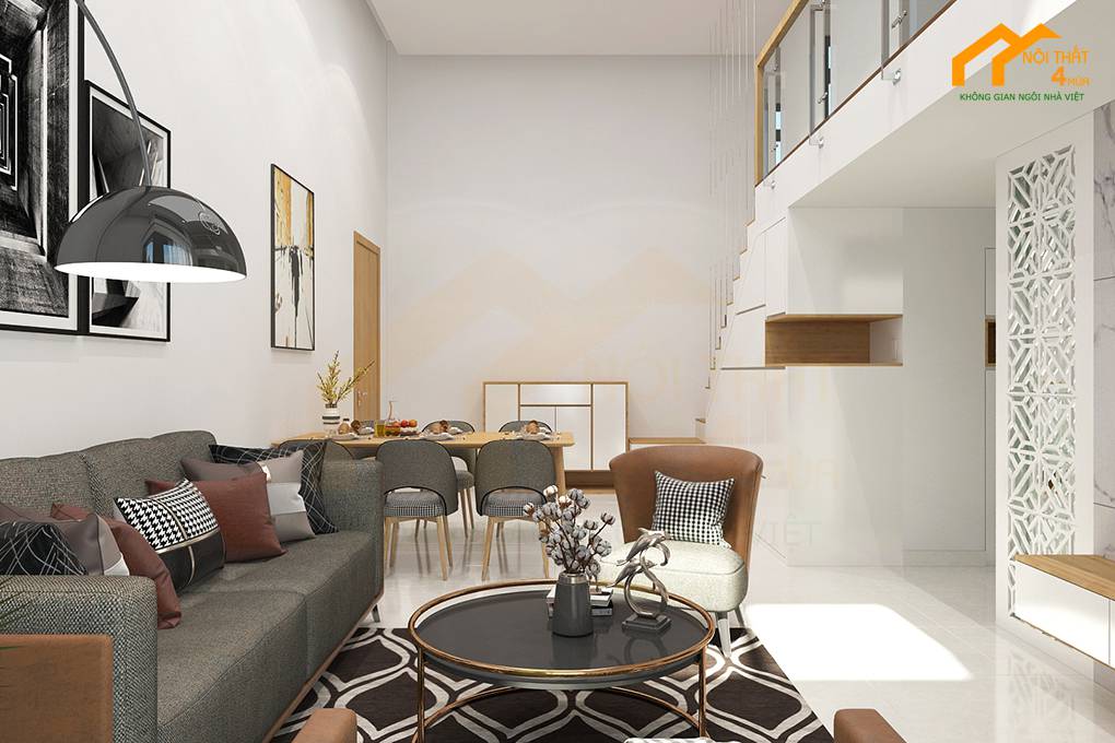 Căn hộ chung cư La Astoria 85m2 2PN 4 Phòng khách - Thiết kế nội thất chung cư 85m2