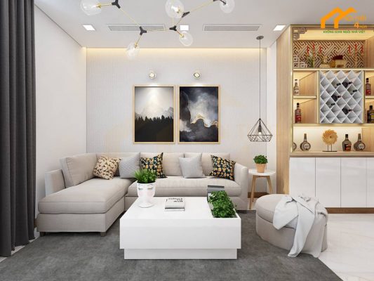 Căn hộ Green Town 100m2 3PN 7 Phòng khách - Thiết kế nội thất chung cư 100m2