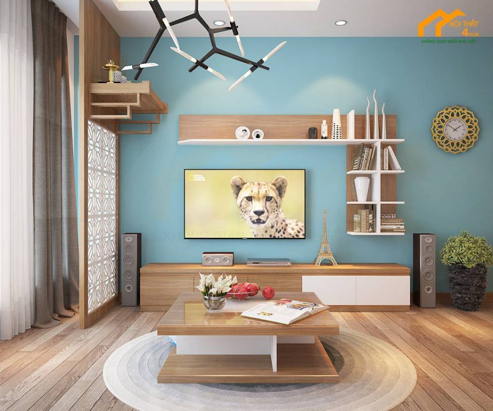 Căn hộ chung cư Saigon Town 65m2 2PN 1 Phòng khách - Thiết kế nội thất căn hộ 65m2