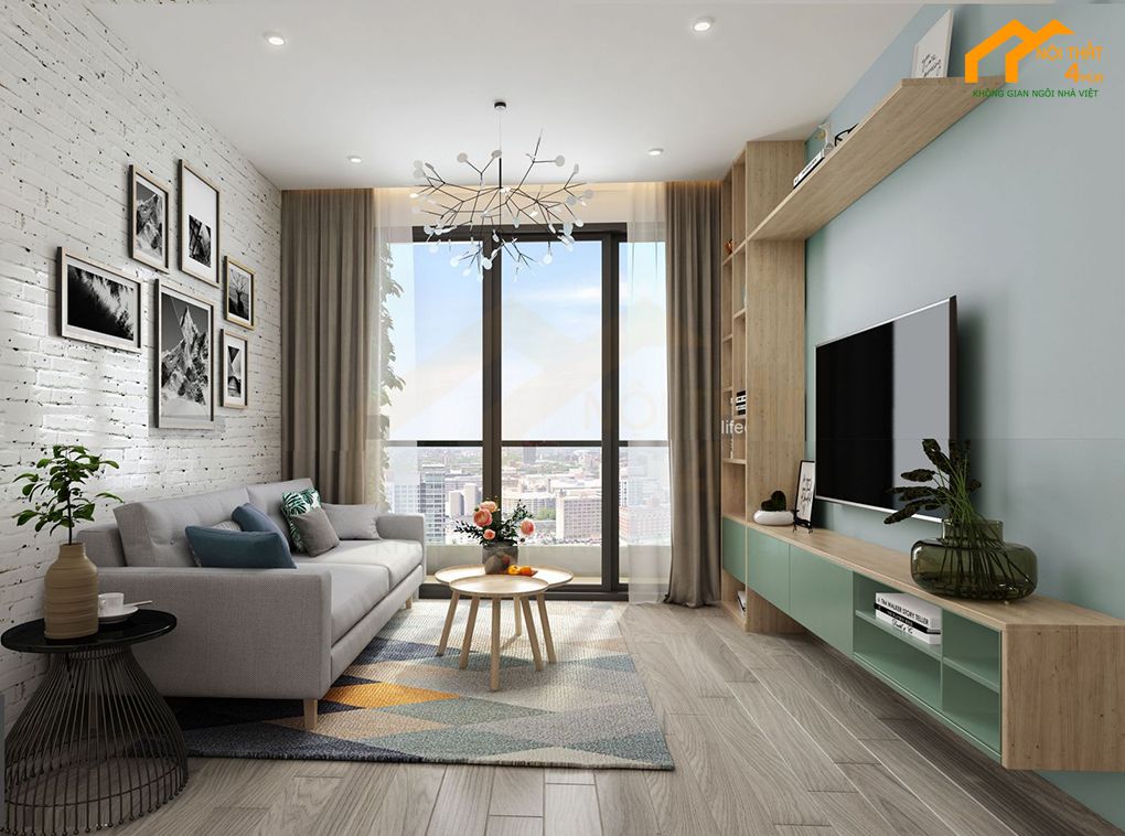 Mẫu phòng khách tông màu sáng Mẫu phòng khách tông màu sáng