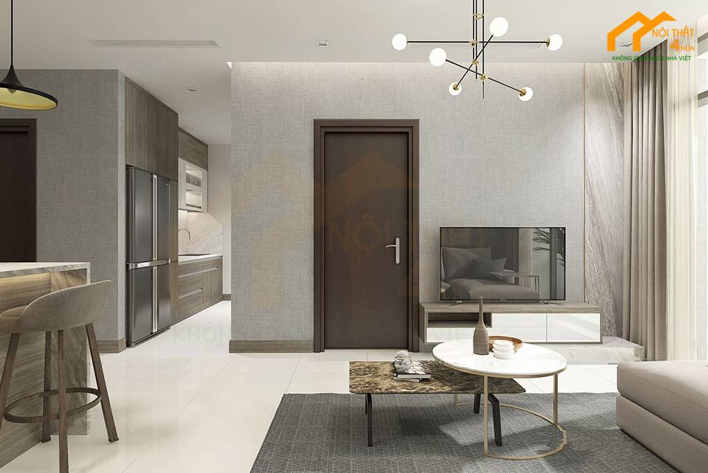 Căn hộ Saigon South 95m2 3PN 2 Phòng khách - Thiết kế nội thất chung cư 95m2 đẹp