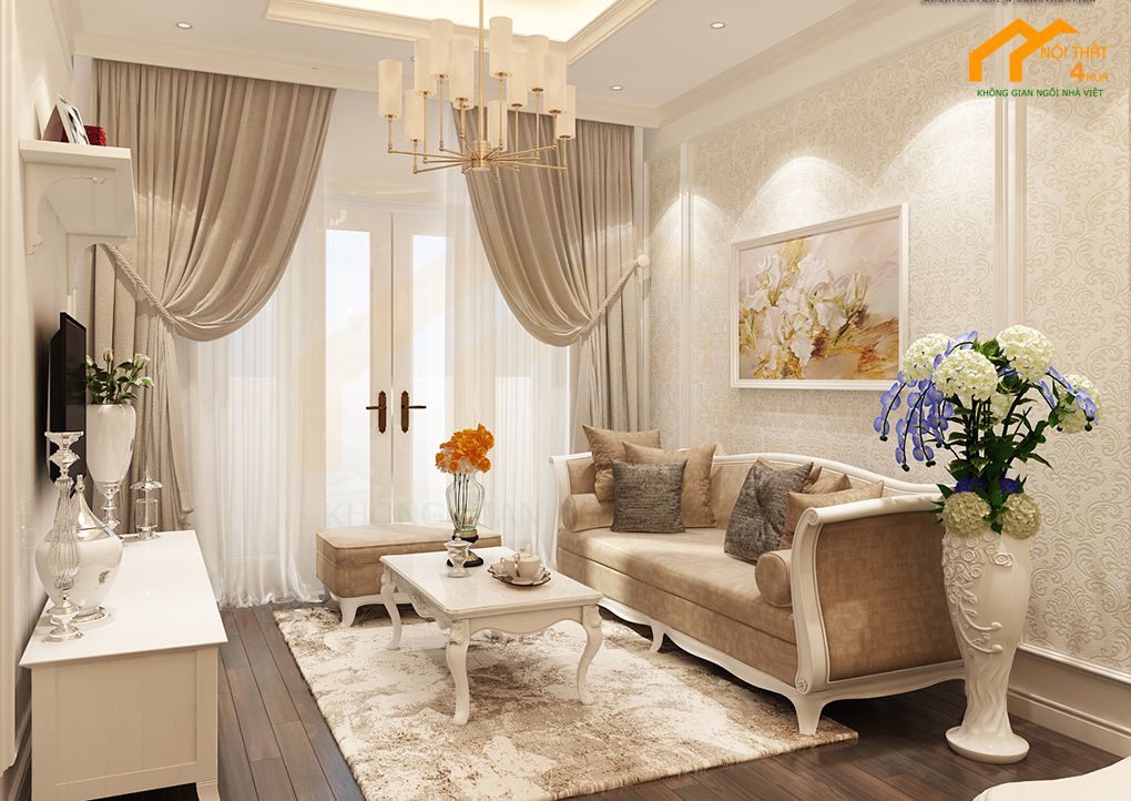 Phong cách nội thất căn hộ tân cổ điển