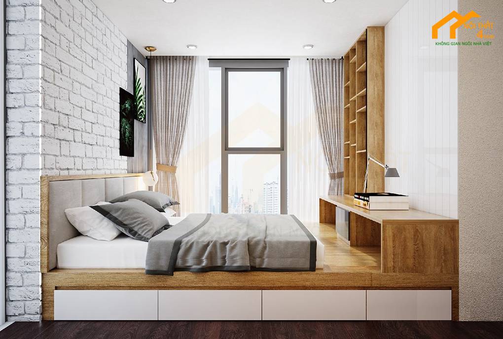 Phòng ngủ 2 - Thiết kế căn hộ chung cư 110m2