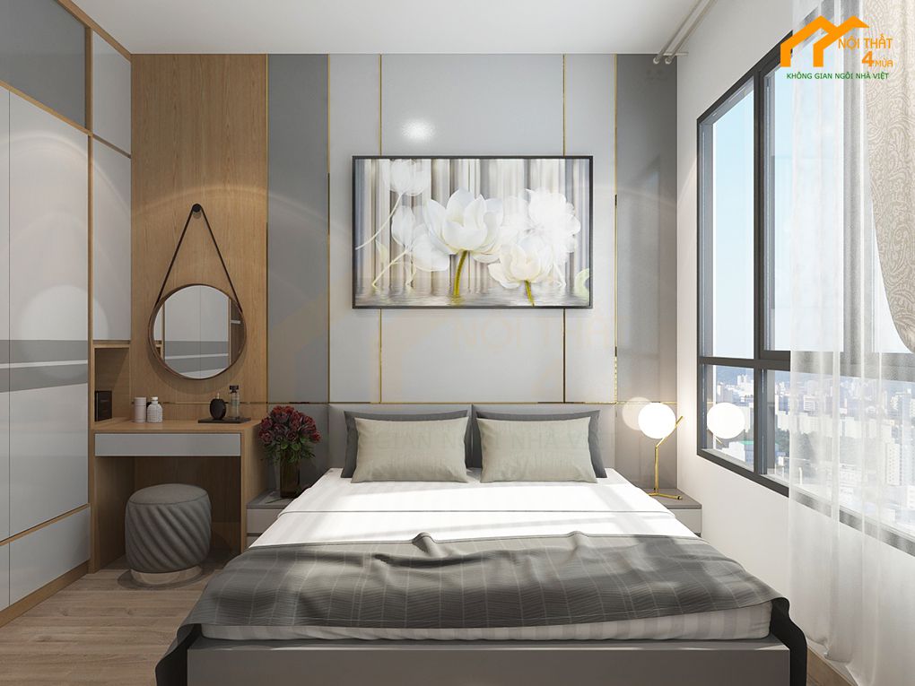 Phòng ngủ - Thiết kế nội thất căn hộ chung cư 60m2