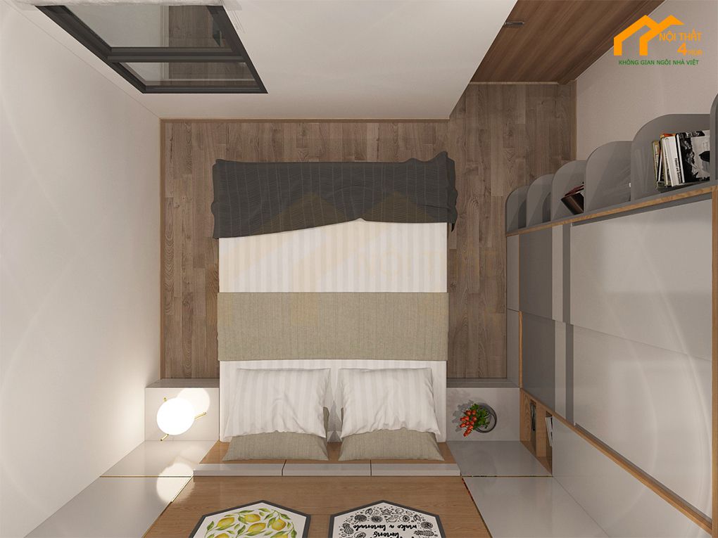 Phòng ngủ - Thiết kế nội thất căn hộ chung cư 60m2