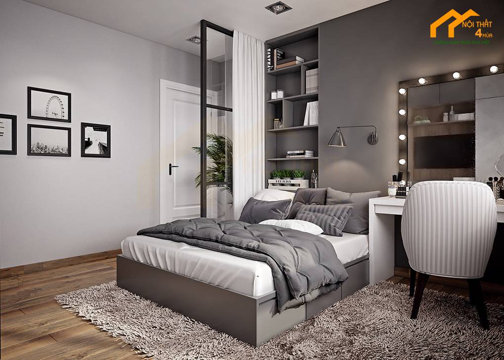 Căn hộ chung cư Saigon Town 65m2 2PN 12 Phòng ngủ - Thiết kế nội thất căn hộ 65m2