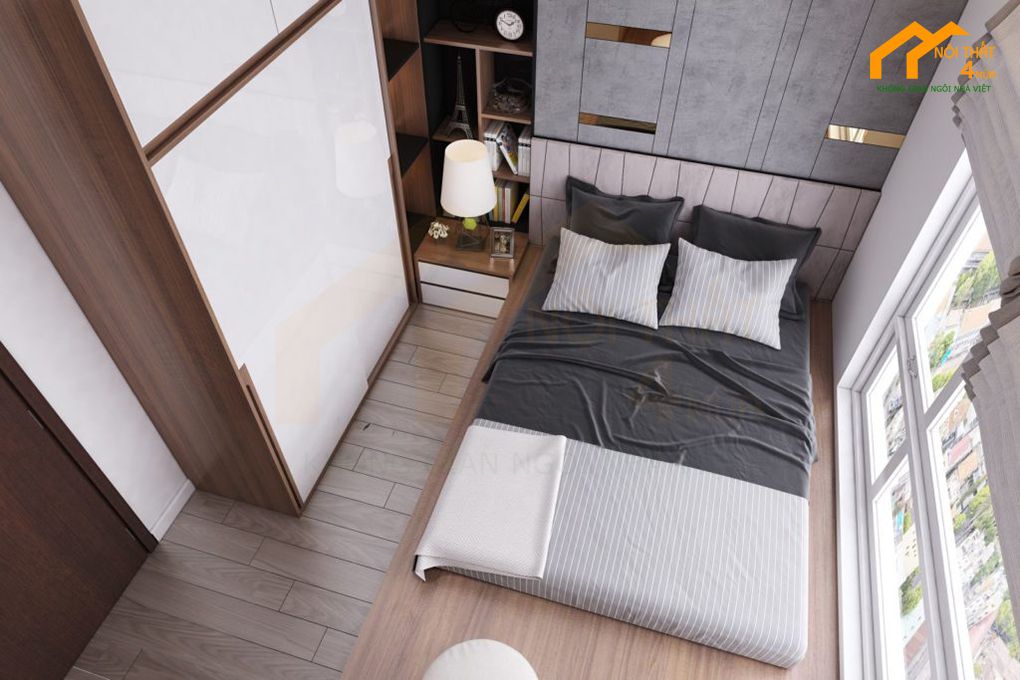 Phòng ngủ - Thiết kế nội thất căn hộ chung cư 75m2