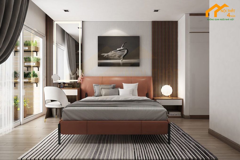 Phòng ngủ - Thiết kế nội thất căn hộ chung cư 75m2