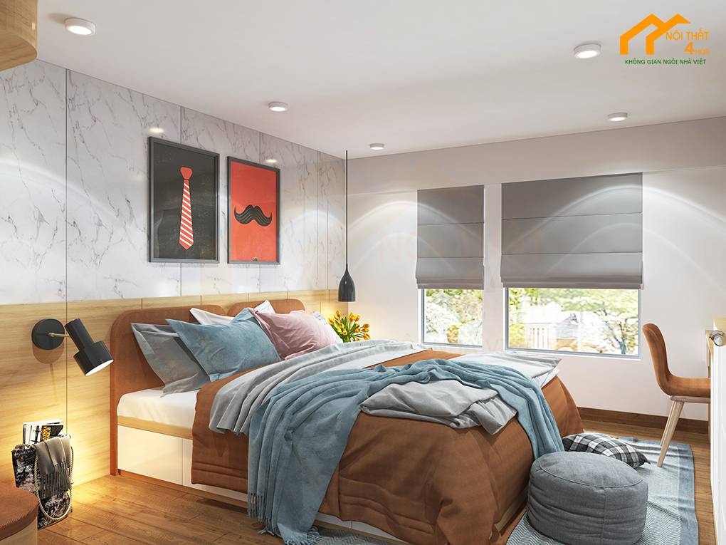 Căn hộ chung cư La Astoria 85m2 2PN 9 Phòng ngủ 2 - Thiết kế nội thất chung cư 85m2
