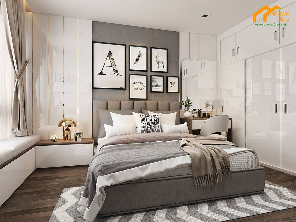 Phòng ngủ 2 - Thiết kế nội thất chung cư 90m2