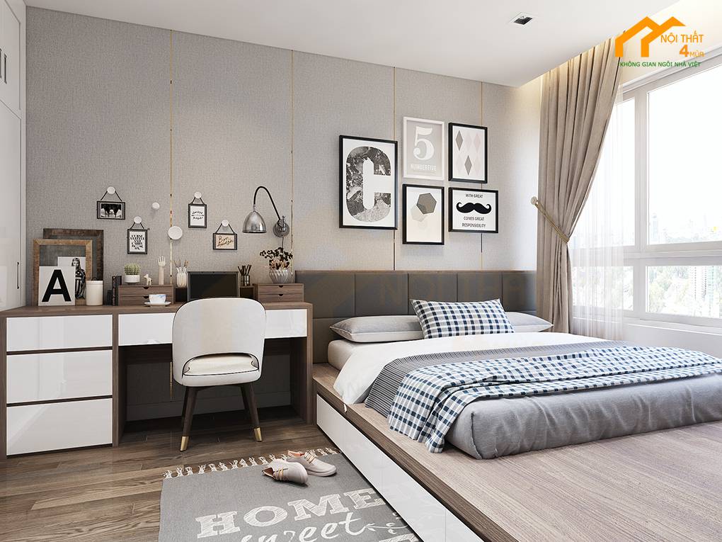 Phòng ngủ 3 - Thiết kế nội thất chung cư 90m2