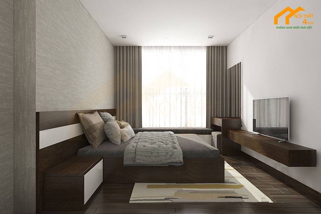 Căn hộ Saigon South 95m2 3PN 4 Phòng ngủ 2 - Thiết kế nội thất chung cư 95m2 đẹp