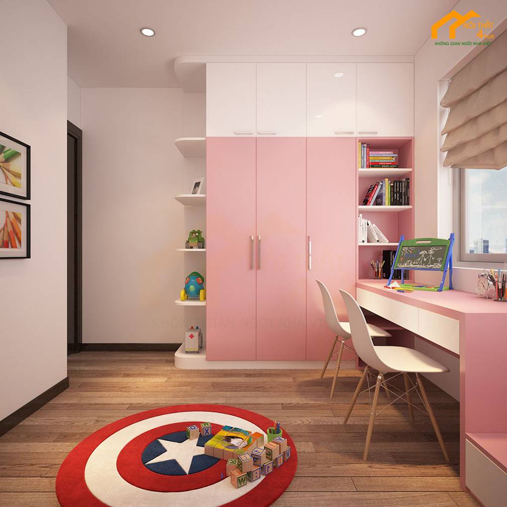 Căn hộ chung cư Saigon Town 65m2 2PN 9 Phòng ngủ trẻ em - Thiết kế nội thất căn hộ 65m2