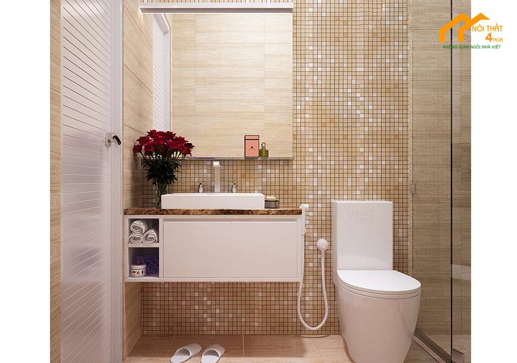 Căn hộ chung cư Thảo Điền 52m2 2PN 12 Nhà vệ sinh - Thiết kế căn hộ chung cư 50m2 đẹp