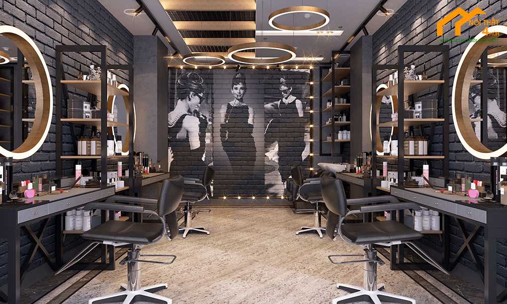 Mẫu Thiết kế tiệm tóc và nail