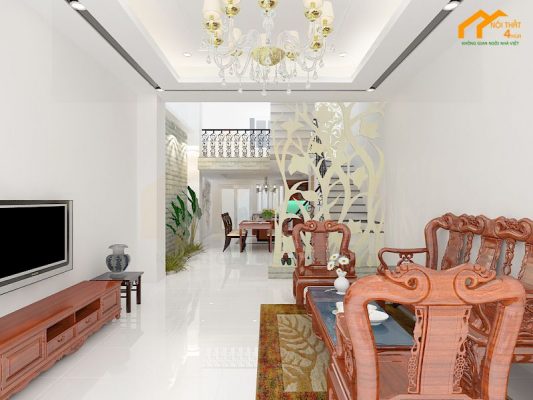 Nội thất nhà ống Bình Tân - 4M - 2PN 6 Mẫu nhà ống 4m hiện đại