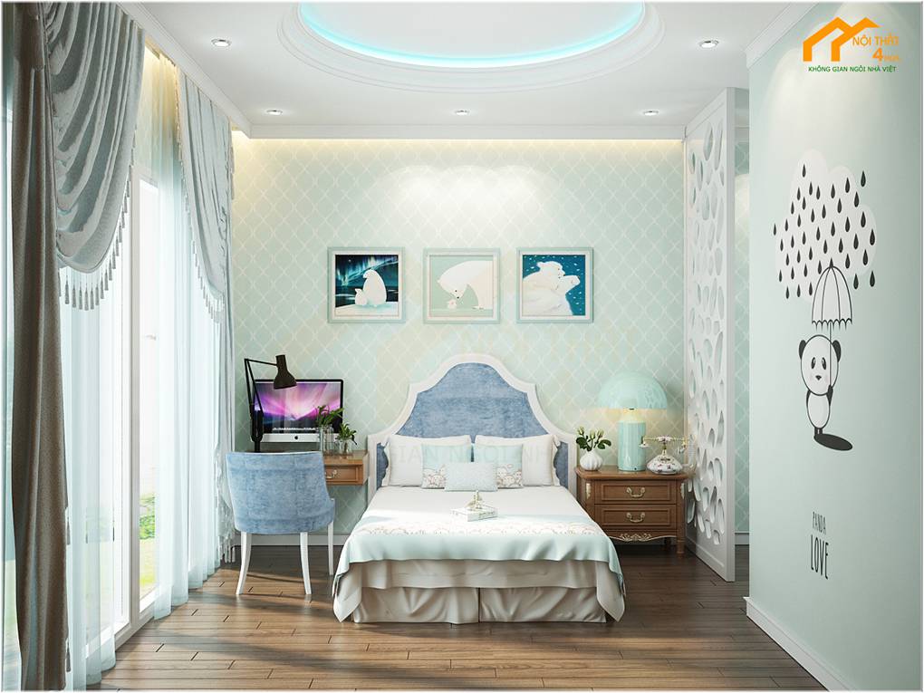 10 Mẫu thiết kế phòng ngủ biệt thự đẹp, hiện đại, sang trọng nhất 29 Mẫu phòng ngủ biệt thự cho bé trai