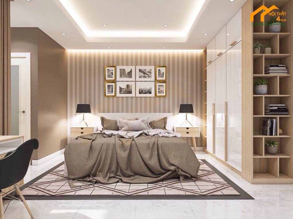 10 Mẫu thiết kế phòng ngủ biệt thự đẹp, hiện đại, sang trọng nhất 9 Mẫu phòng ngủ master biệt thự phố