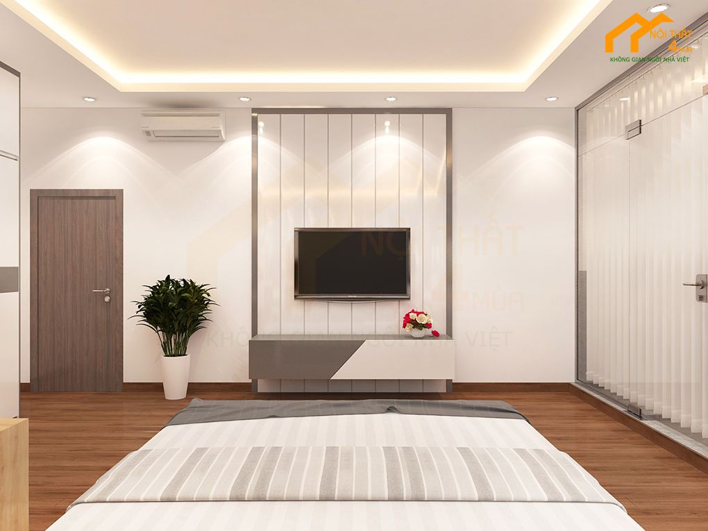 10 Mẫu thiết kế phòng ngủ biệt thự đẹp, hiện đại, sang trọng nhất 4 Mẫu phòng ngủ master biệt thự vườn