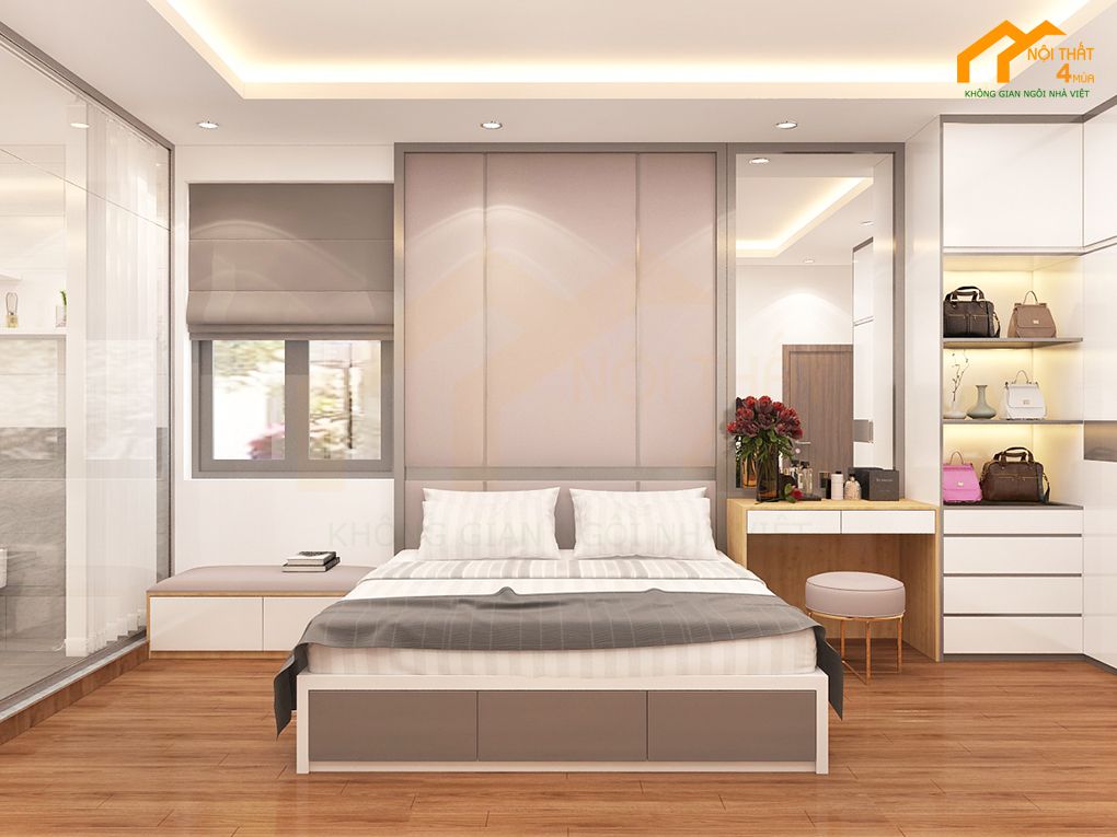 10 Mẫu thiết kế phòng ngủ biệt thự đẹp, hiện đại, sang trọng nhất 3 Mẫu phòng ngủ master biệt thự vườn