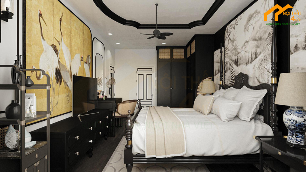 10 Mẫu thiết kế phòng ngủ biệt thự đẹp, hiện đại, sang trọng nhất 13 Mẫu phòng ngủ biệt thự phong cách indichine