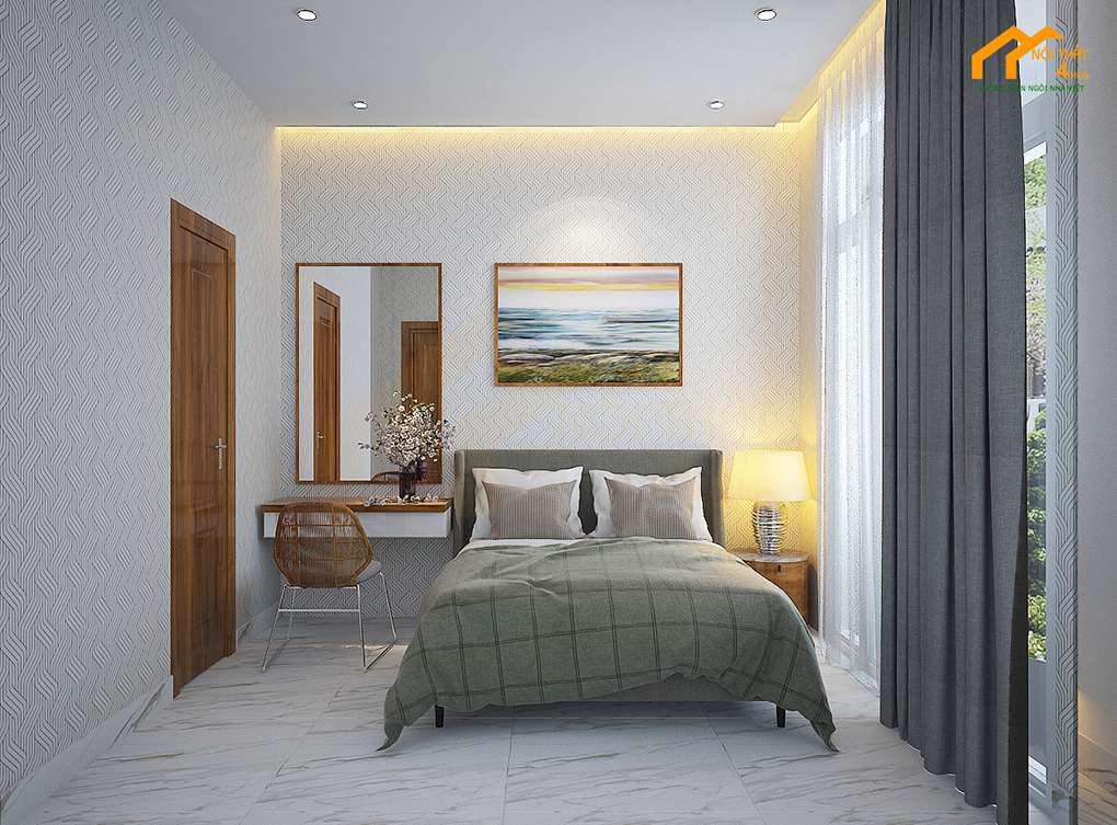 10+ Mẫu thiết kế nội thất phòng ngủ nhà ống đẹp tiện nghi nhất 5 Mẫu phòng ngủ nhà ống