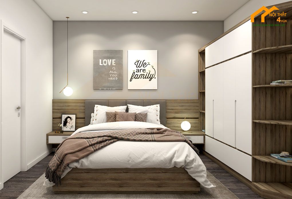 10+ Mẫu thiết kế nội thất phòng ngủ nhà ống đẹp tiện nghi nhất 3 Màu sắc chủ đạo tone màu sáng